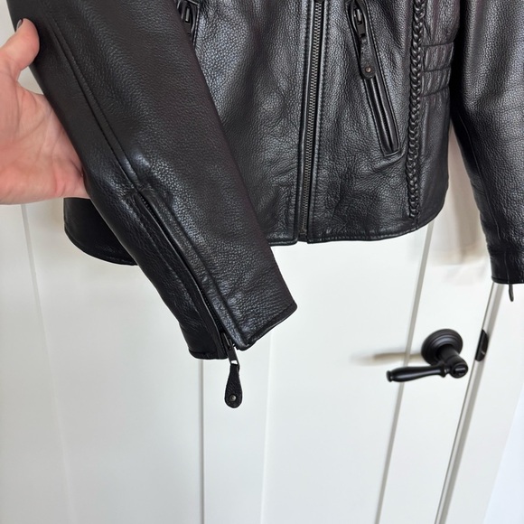 First Classics Leather Women's Black Leather Motorcycle Jacket Insulated Size L - Picture 3 of 15
